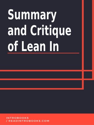 cover image of Summary and Critique of Lean In